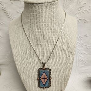 Gail Bird Yazzie Johnson Microinlay Pendant